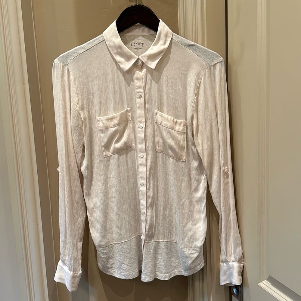 Ann Taylor Loft blouse with adjustable sleeves
